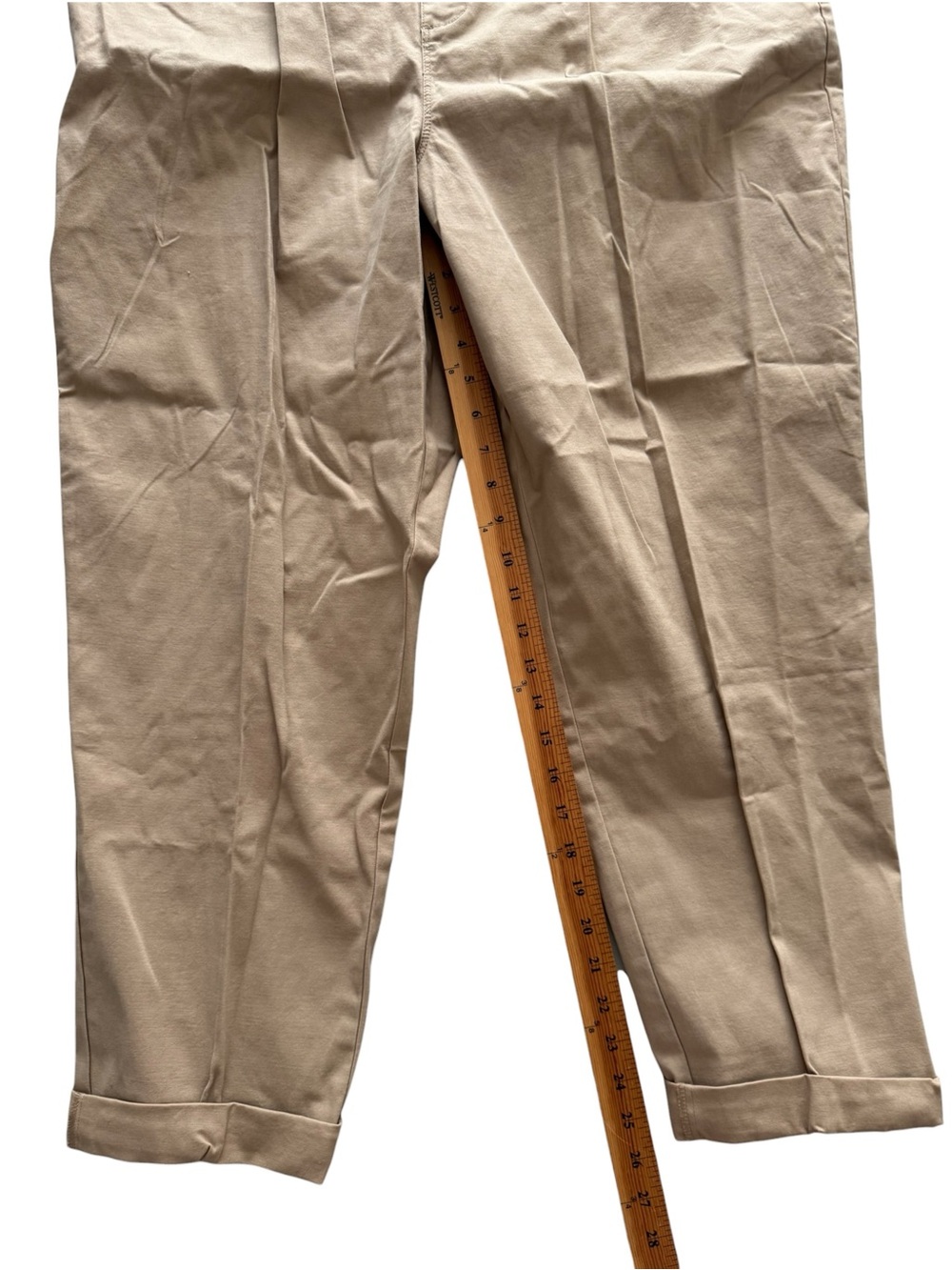 NWT ASOS Design | Women’s Tan Pleated Chino Trousers | Size 12 - Picture 5 of 6